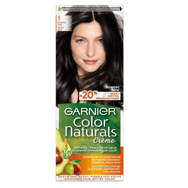 Color Naturals Creme Barva Na Vlasy 1 ČErná 1 ml