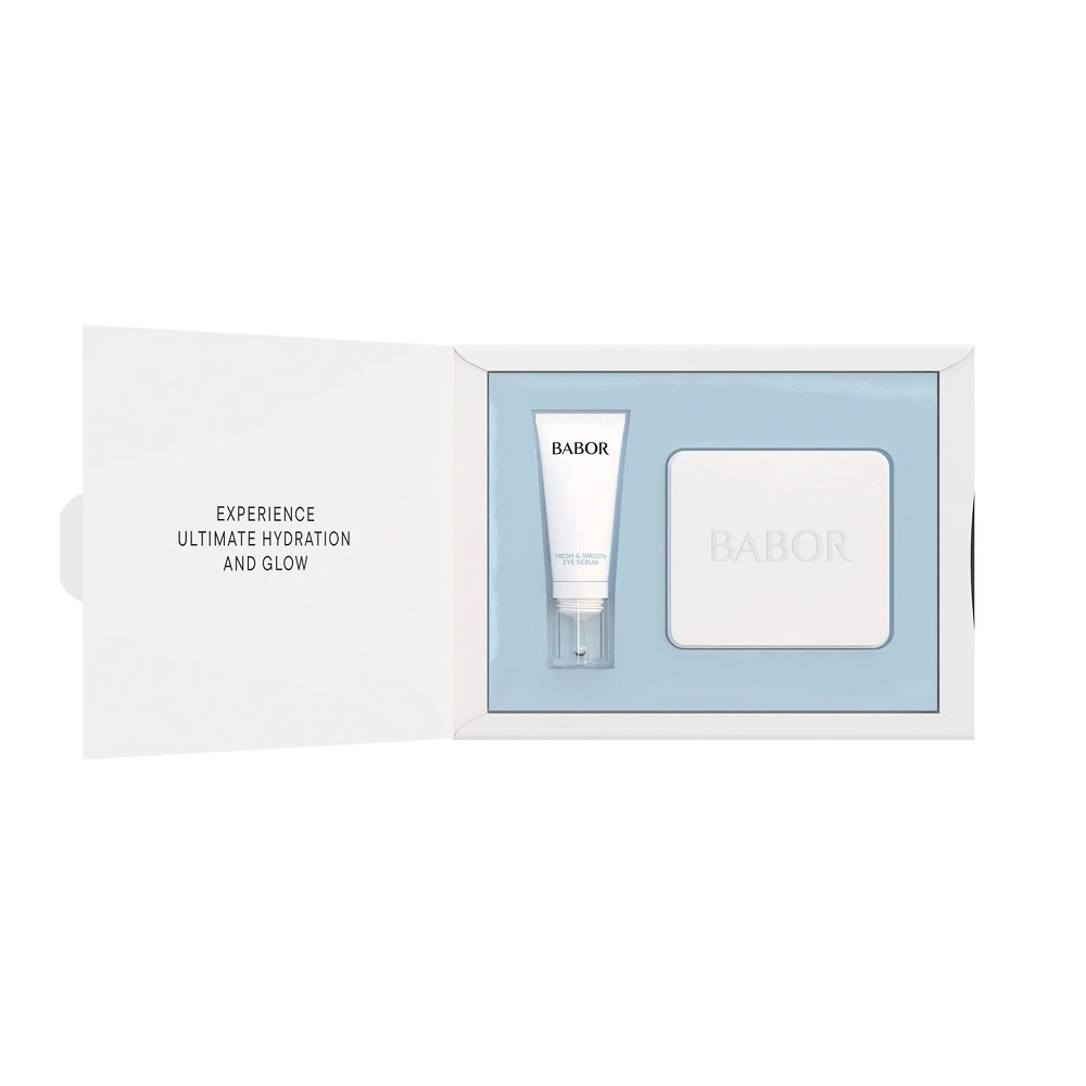 Skinovage Moisture Sada Instant Fresh Smooth Eye Serum + Patches: Oční Sérum + Opakovaně Použitelné Silikonové Náplasti .