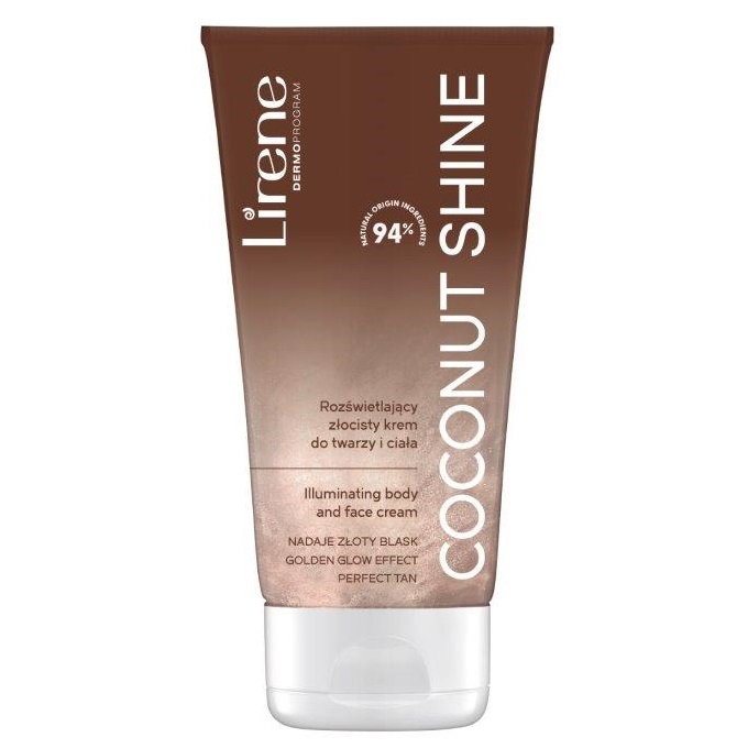 Perfect Tan Rozjasňující Zlatý Krém Na Obličej A Tělo Coconut Shine 150 ml