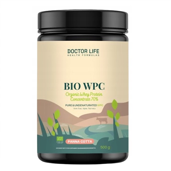 BIO WPC Organický Syrovátkový Proteinový Koncentrát 70% Bílé Potraviny Panna Cotta 500 g