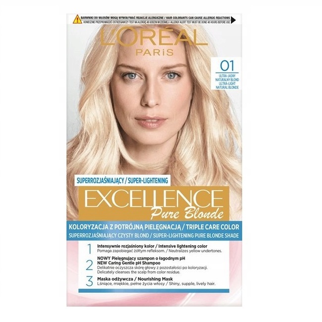 L'Oreal Paris, Excellence Creme Vlasy Color 01 Super Light Blonde Natural