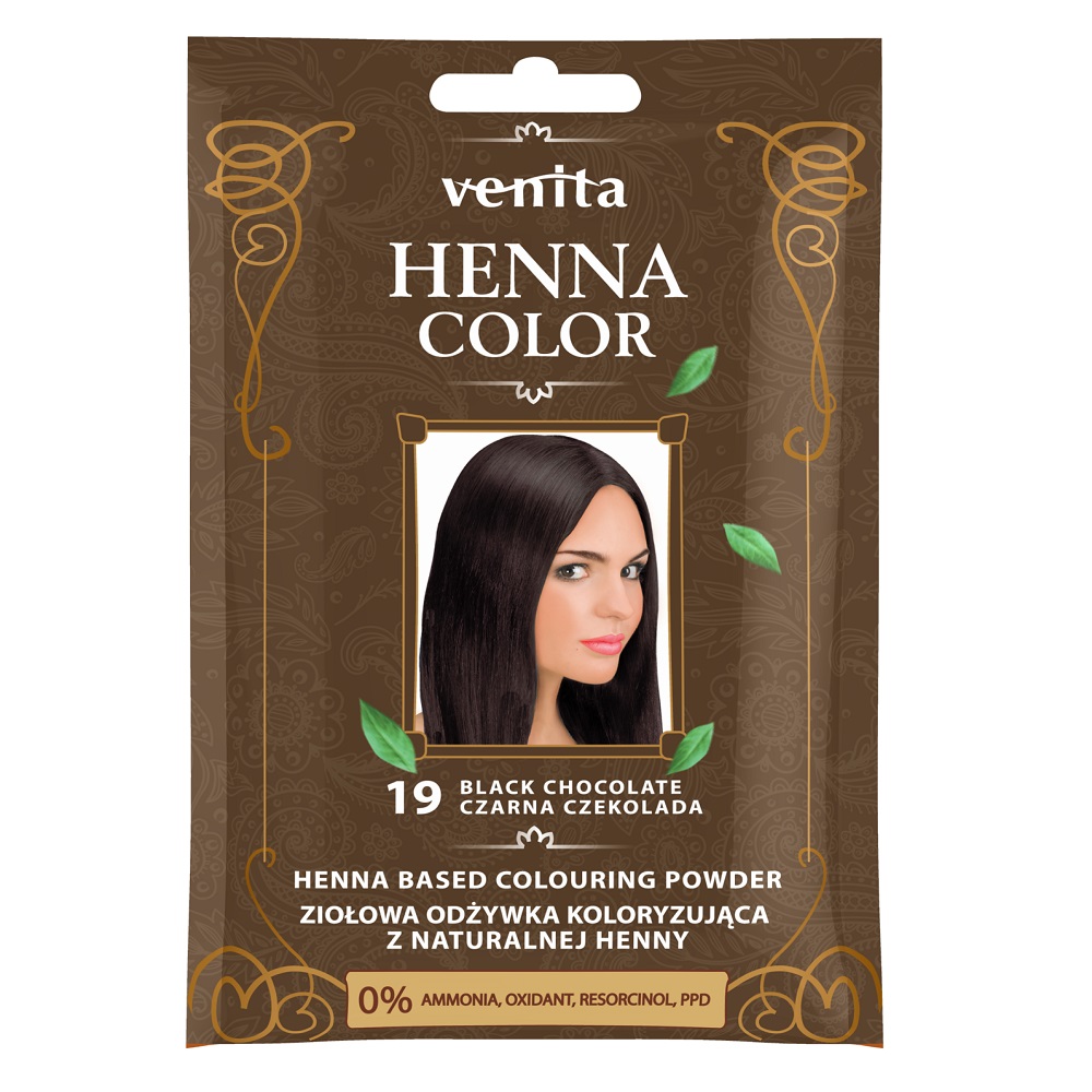 Henna Color Bylinný Farebný Kondicionér S Prírodnou Henou 19 Black Chocolate