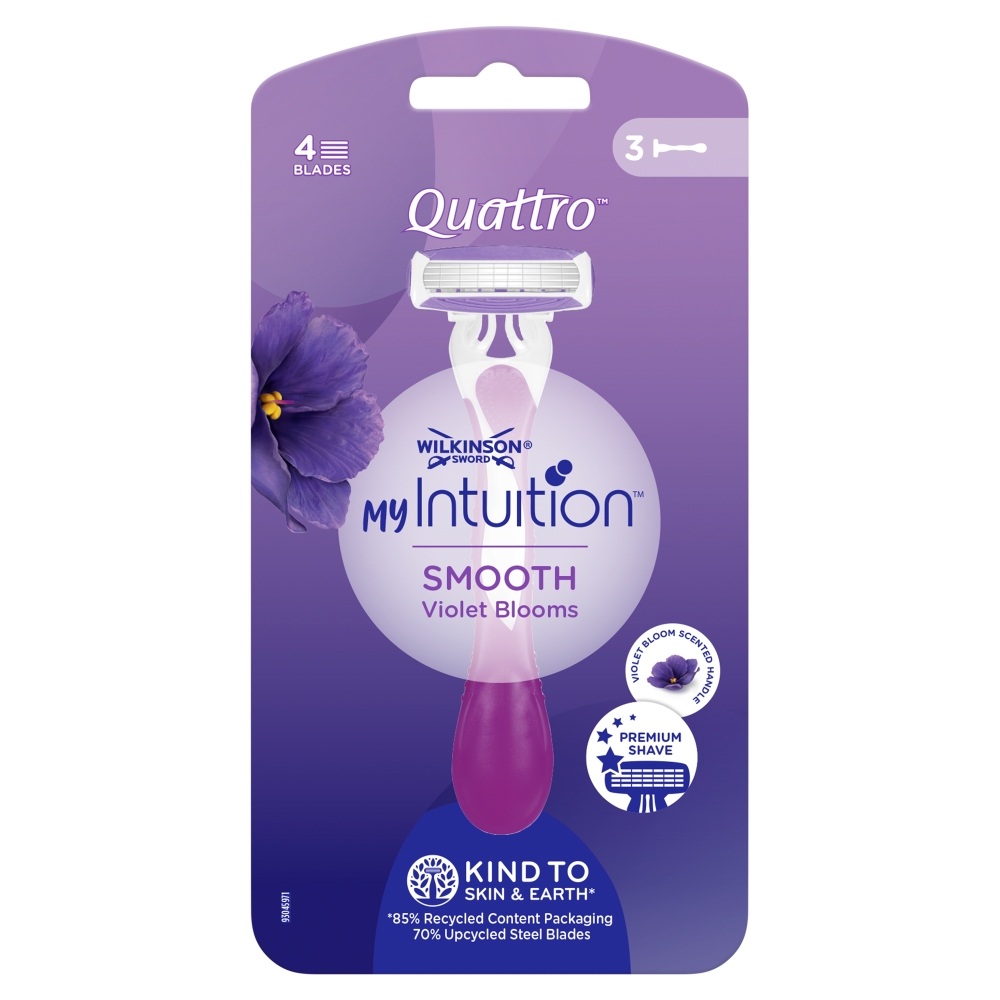 My Intuition Quattro Smooth Violet Bloom Jednorázové Holicí Strojky Pro žEny