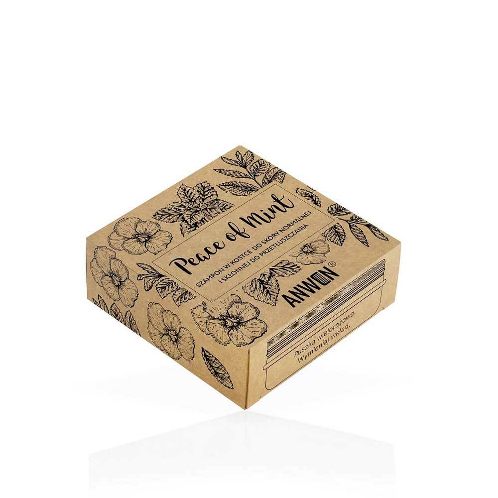 Peace Of Mint Kockový šAmpón Pre Normálnu Až Mastnú Pleť 75g + Plechovka