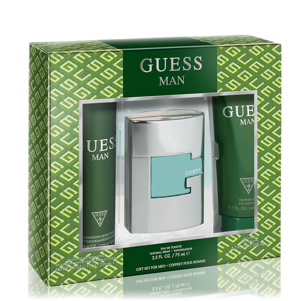 Sada Guess Guess Man: Ve Spreji + Sprchový Gel + Deodorant Ve Spreji – Unisexové Parfémy