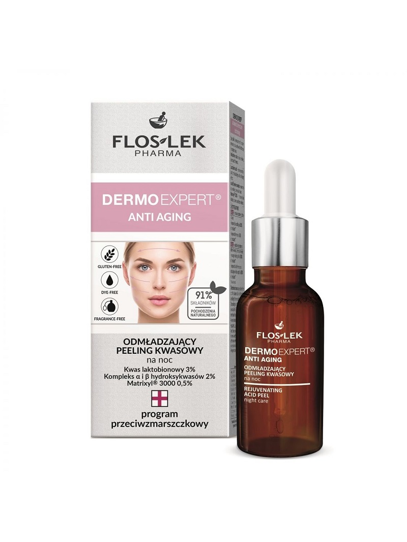 Dermo Expert Anti Aging Omladzujúci Nočný Kyslý Peeling 30ml