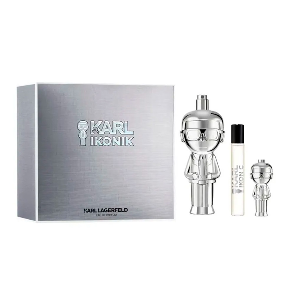 Karl Ikonik Pour Homme Sada Parfémové Vody Ve Spreji + Parfémové Vody Ve Spreji + Parfé…