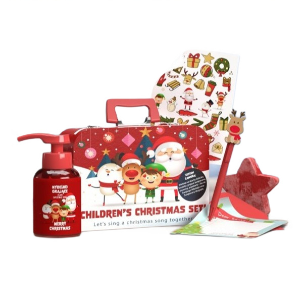 Children's Christmas Set Hudební Mýdlo + 1 Vánoční Punčocha + 1 Sada Vánočních Samolepe…