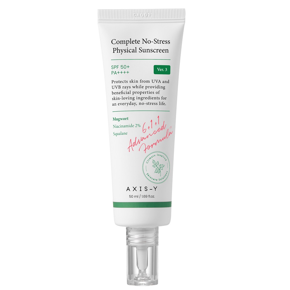 Complete No-Stress Physical Sunscreen V.3 SPF50+/PA++++ Krém Na Obličej S Fyzikálními Filtry