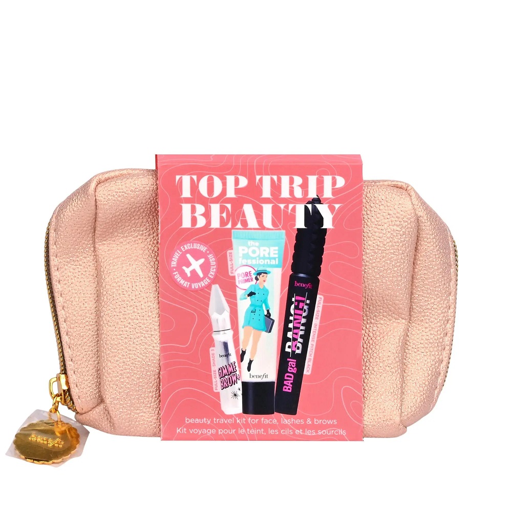 Top Trip Beauty Set Podkladová Báze Pro Minimalizaci Pórů + Gel Na Obočí + řAsenka