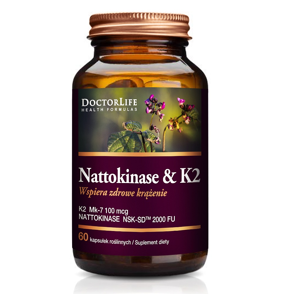 Nattokinase & K2 Mk-7 100mcg Podporuje Zdravý Krevní Oběh Doplněk Stravy 60 Kapslí