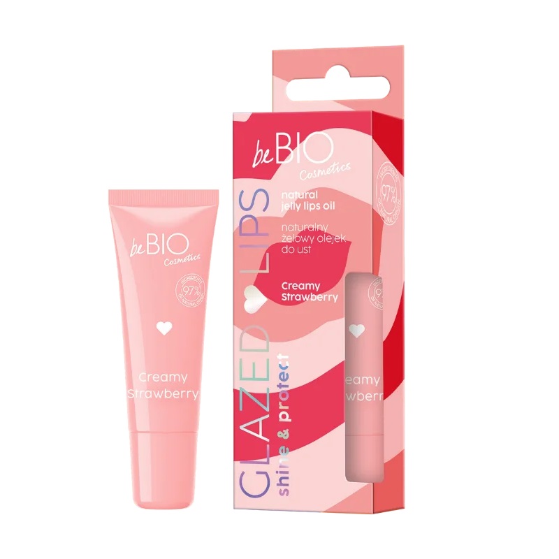 Glazed Lips Přírodní Gelový Olej Na Rty Creamy Strawberry 10 ml