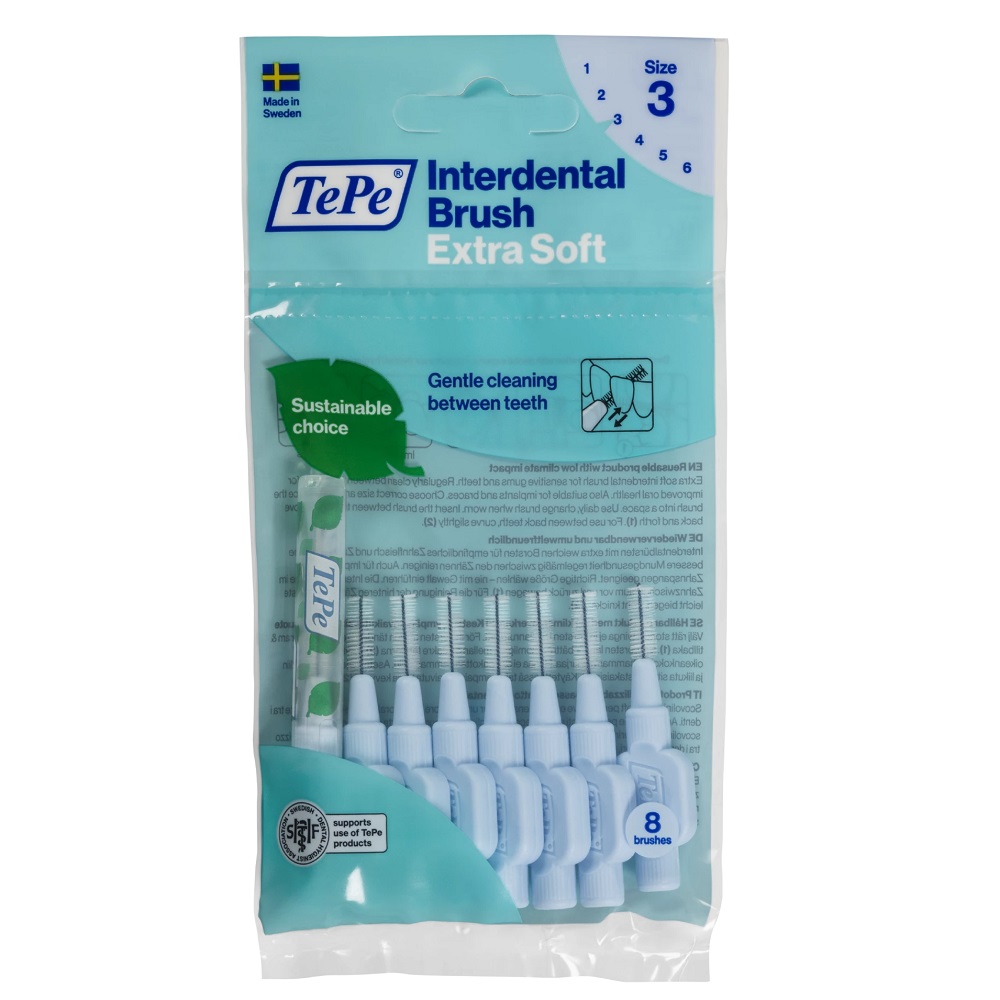 Extra Měkké Mezizubní Kartáčky 0,6 Mm Světle Modré