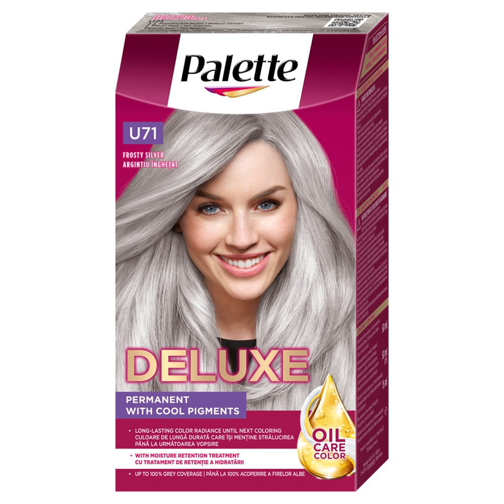 Deluxe Oil-Care Color Permanent Na Vlasy S Mikro Olejom U71 Frosty Silver