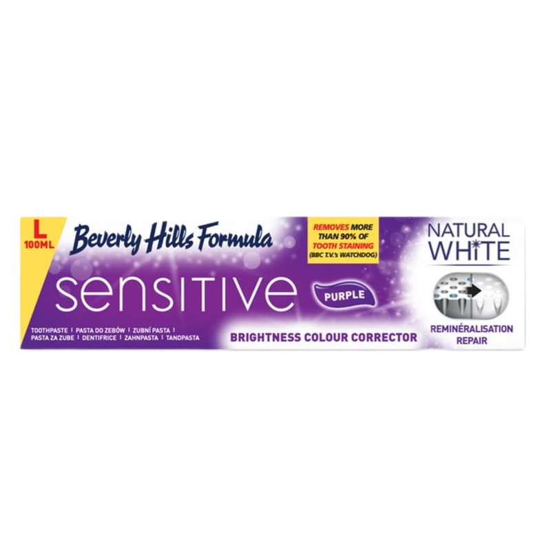 Natural White Sensitive Purple Zubní Pasta Bělící Zubní Pasta Pro Přecitlivělé Zuby