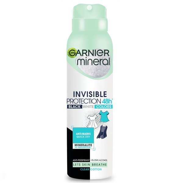 Mineral Invisible Protection Clean Cotton Antiperspirant Ve Spreji