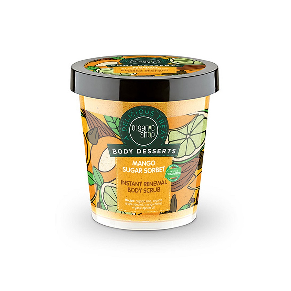 Body Desserts Cukrový Telový Peeling Sorbet Mango 450ml
