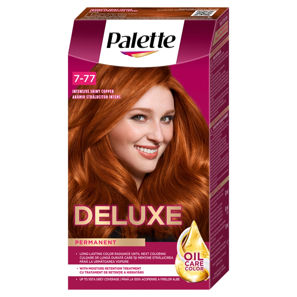 Deluxe Oil-Care Color Permanentna Farba Na Vlasy S Mikro-olejmi 562 (7-77) Intenzívna L…