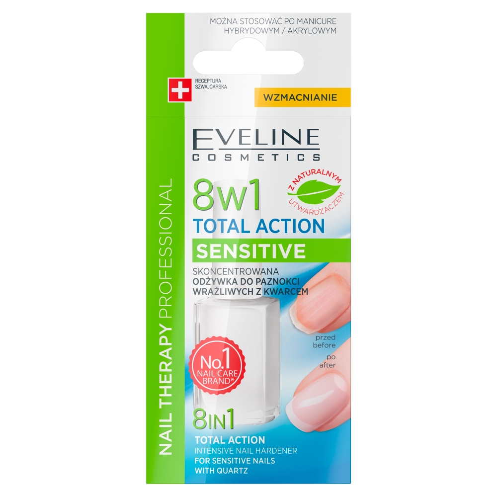 EVELINE_8in1 Total Action Intenzivní Zpevňovač Nehtů Zpevňovač Nehtů