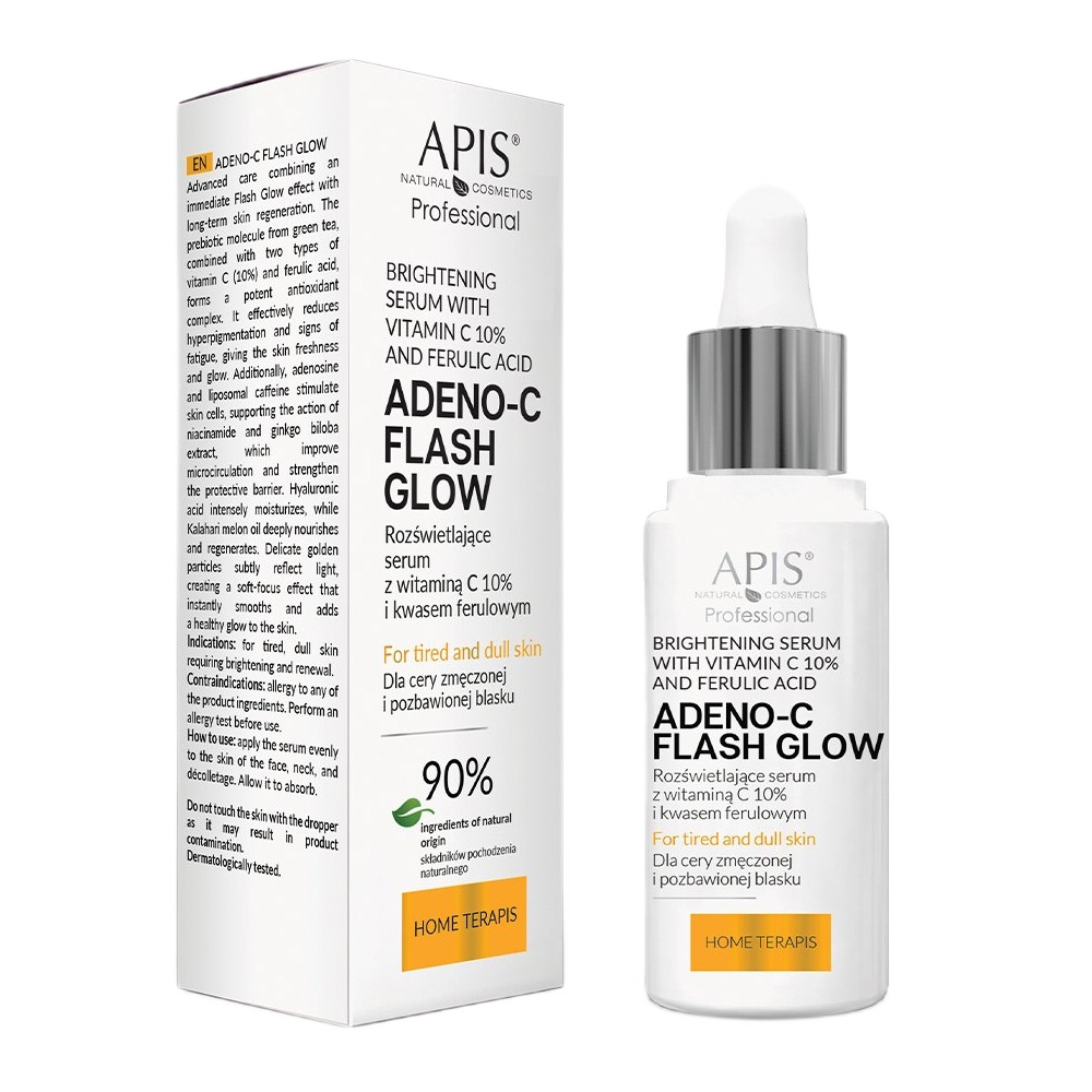 Adeno-C Flash Glow Rozjasňující Pleťové Sérum S Vitamínem C A Kyselinou Ferulovou