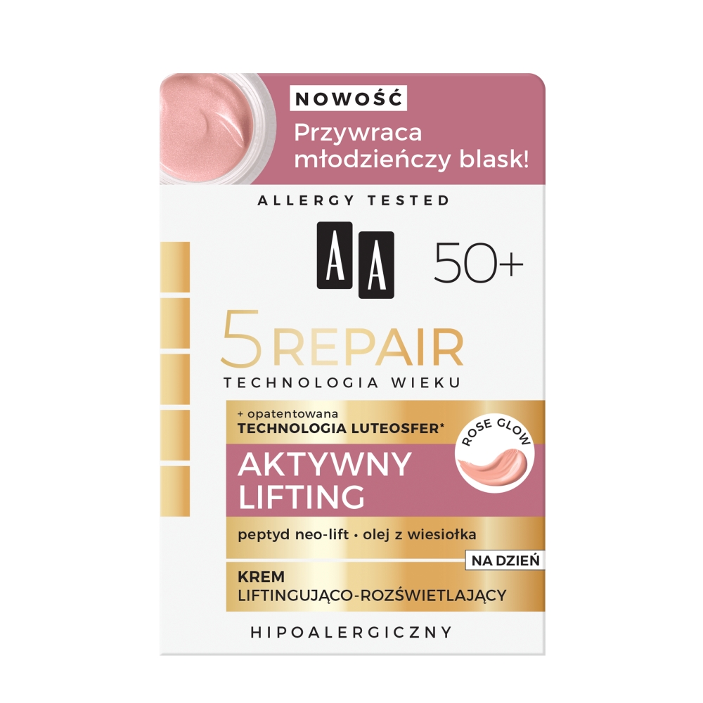 Age Technology 5Repair 50+ Active Lifting Nočný Regeneračný A Rozjasňujúci Krém 2