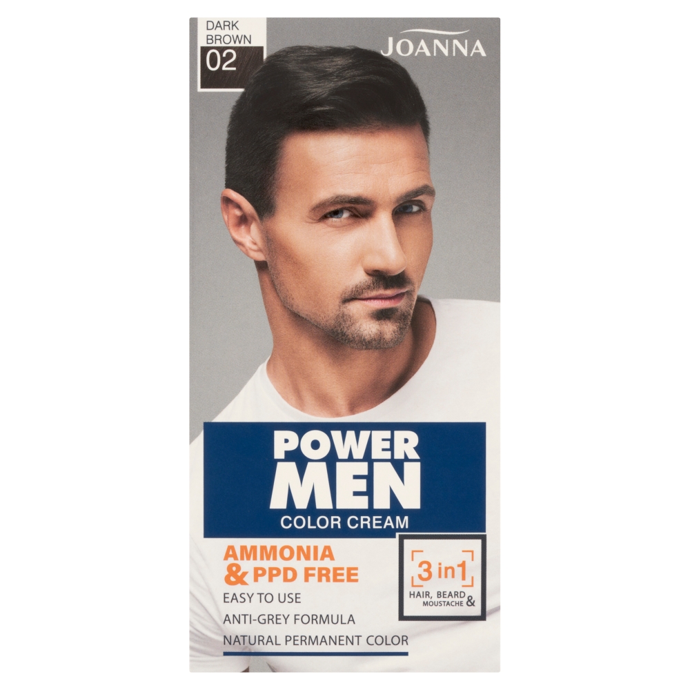 Power Men Color Cream 3v1 Farbivo Pre Fúzy A Bradu 01 Black 3