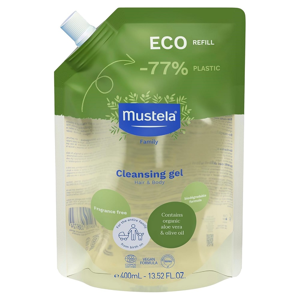 Organický Mycí Gel Na Tělo A Vlasy S Náplní 400 ml