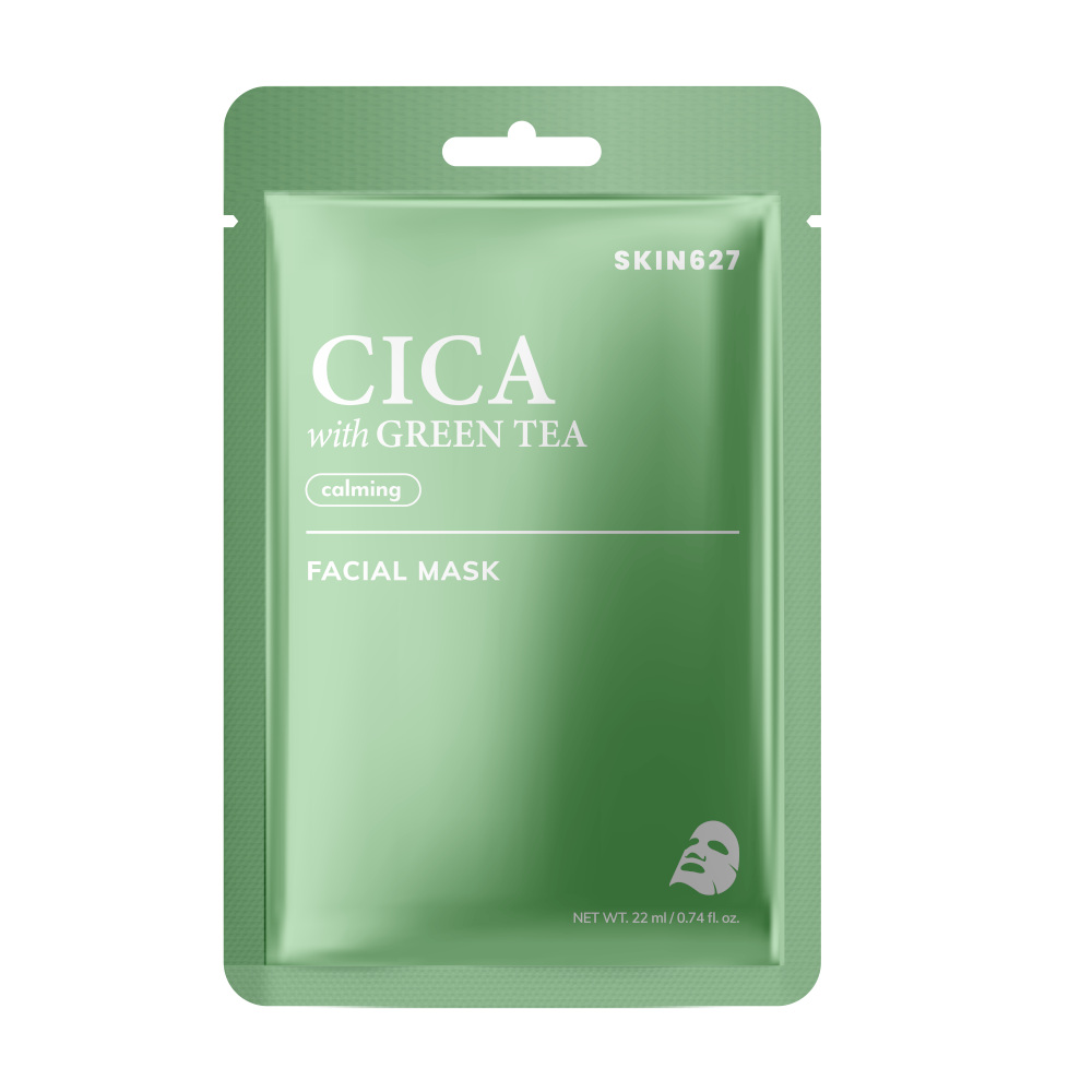 Cica With Green Tea Zklidňující Pleťová Maska 22 ml