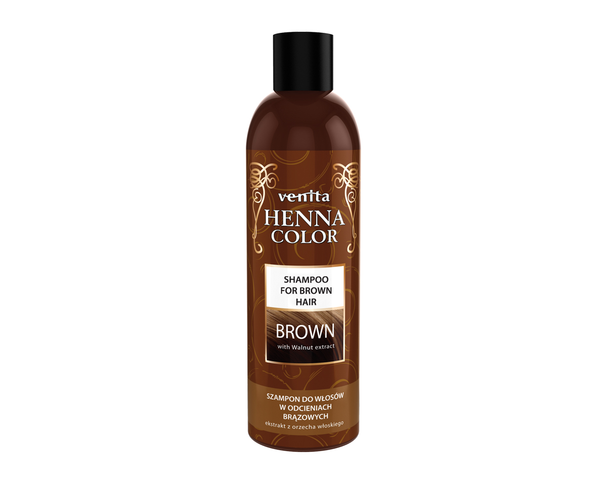 Henna Color Brown Bylinný šAmpon Pro Hnědé Vlasy 250 ml