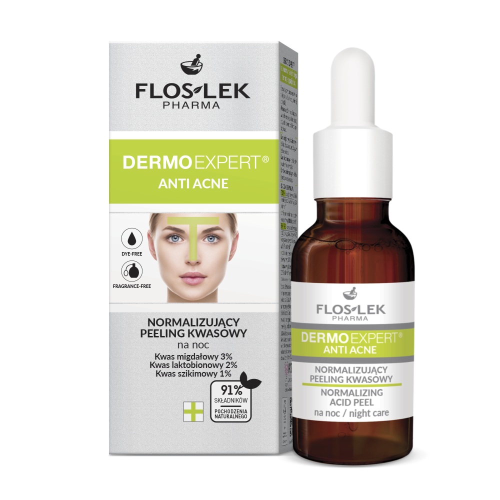 Dermo Expert Anti Acne Normalizujúci Nočný Kyslý Peeling 30ml