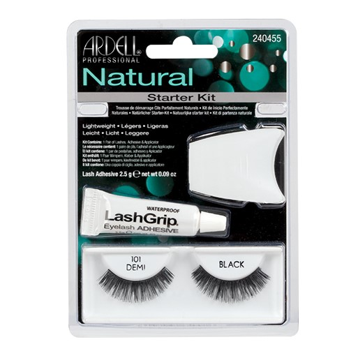 Natural 101 1 Pár Umělých řAs Black + Lepidlo Na řAsy + Aplikátor Na řAsy