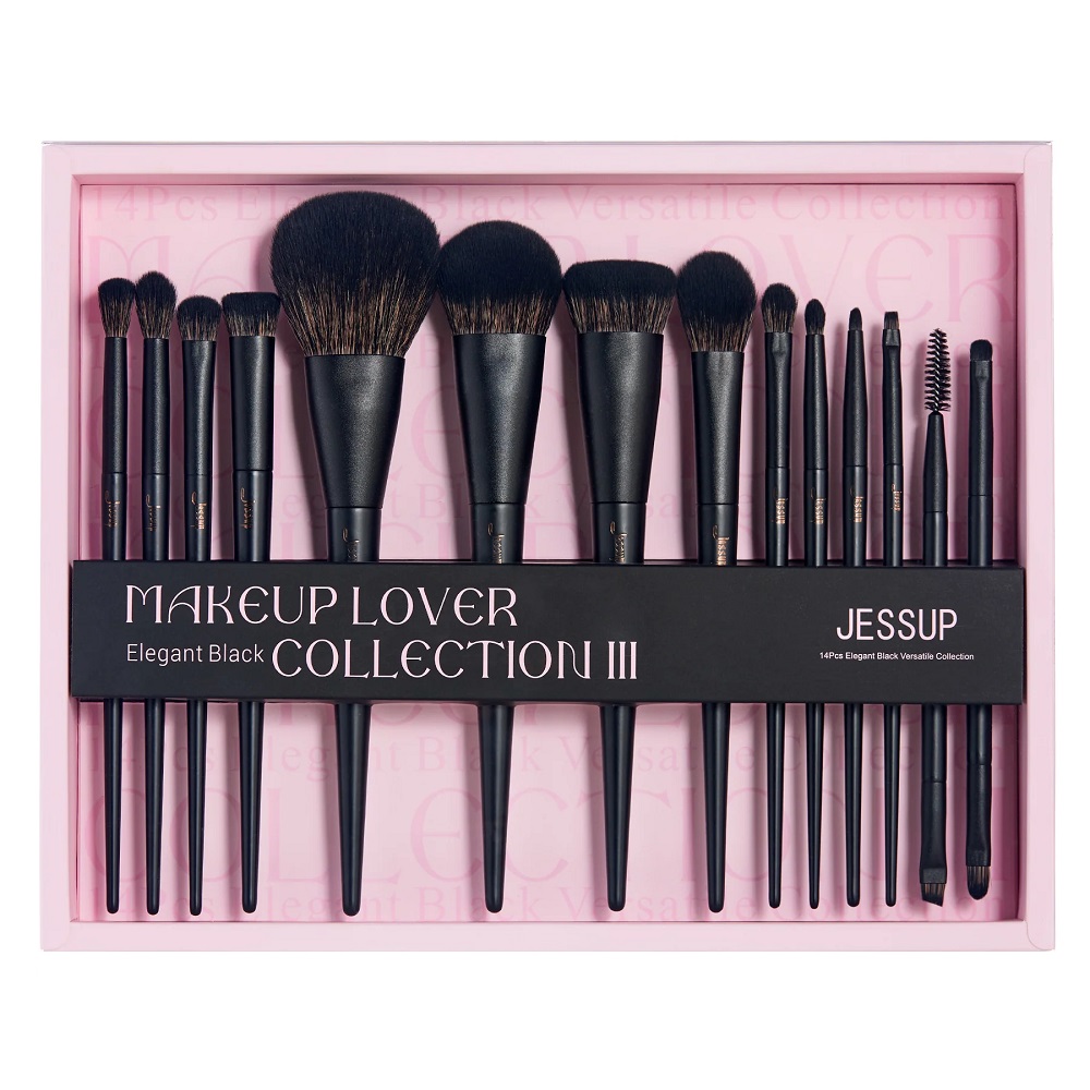 Matte Black Versatile Brush Collection Sada šTětců Na . T336
