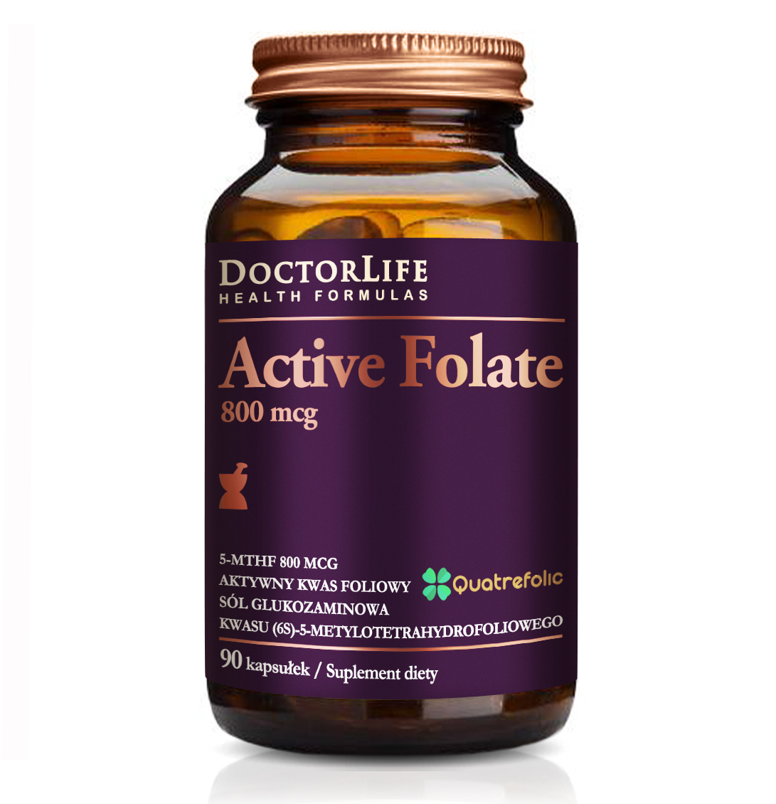 Active Folate Aktivní Kyselina Listová 800mcg Doplněk Stravy 90 Kapslí
