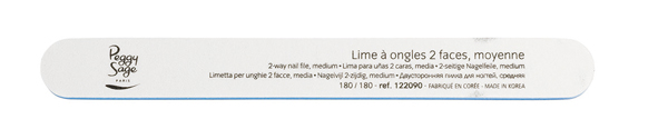_2-Way Nail File Střední Oboustranný Pilník Na Nehty 180/180 White