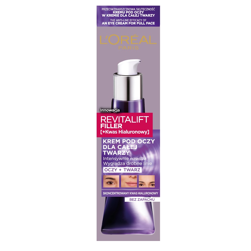 Revitalift Filler [+Kyselina Hyalurónová] Očný Krém Na Celou Tvár