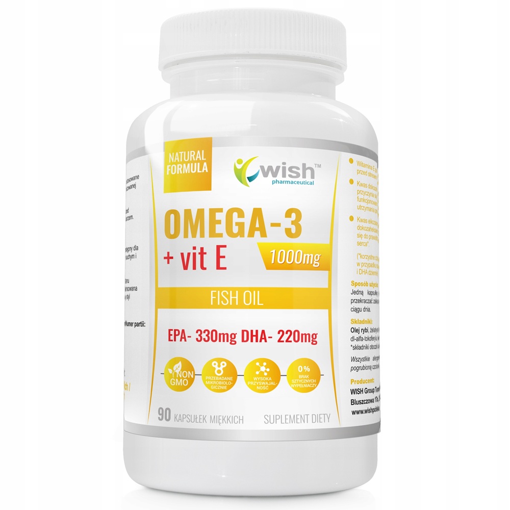 Omega-3 + Vit E Natural Formula Doplněk Stravy 90 Měkkých Gelů
