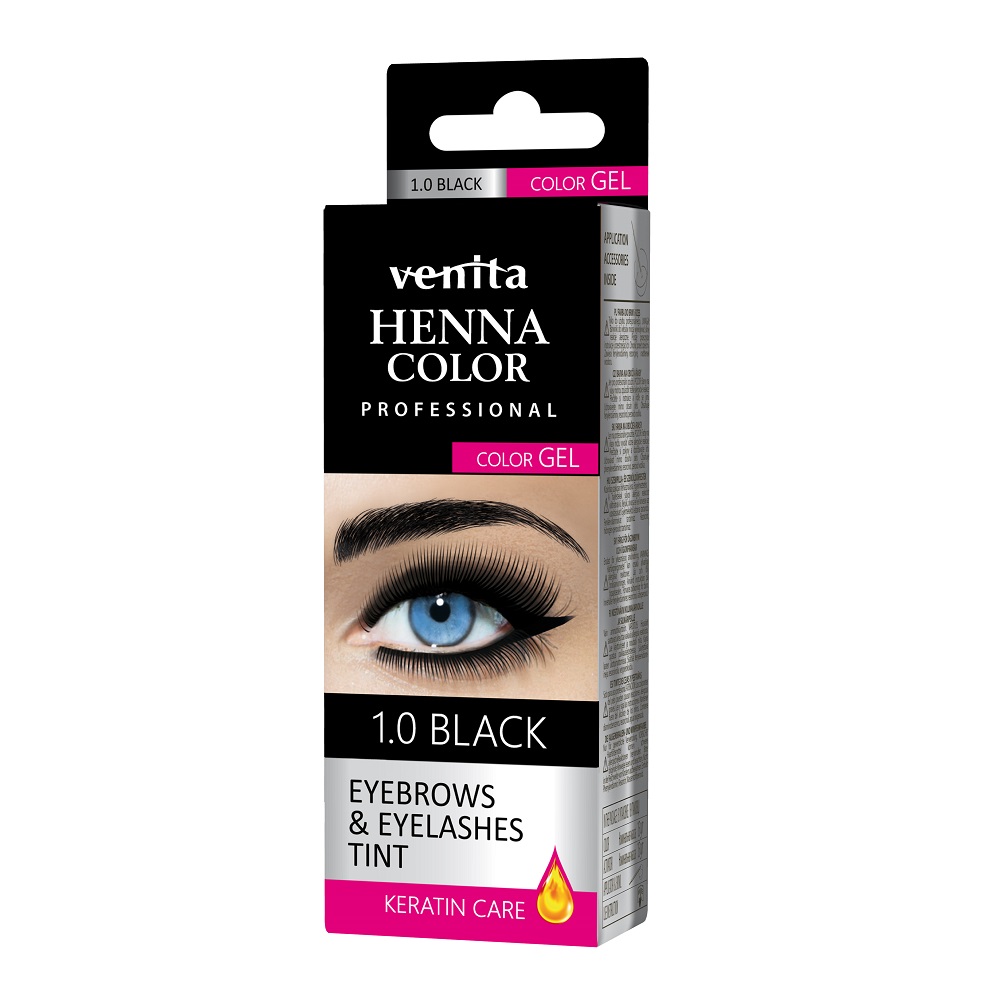 Henna Color Gel Gelová Barva Na Obočí A řAsy 1.0 Black