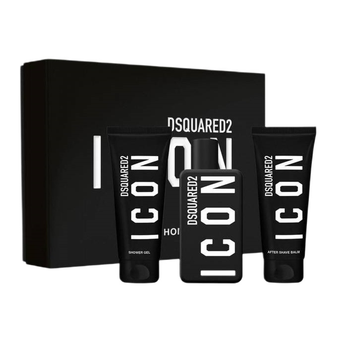 Sada Dsquared2 Icon Pour Homme: Ve Spreji + Sprchový Gel + Balzám Po Holení