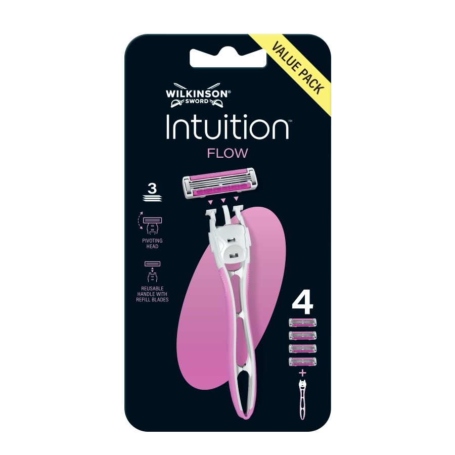 Intuition Flow Holicí Strojek Se 3 čEpelkami A 4 Náhradními Hlavicemi