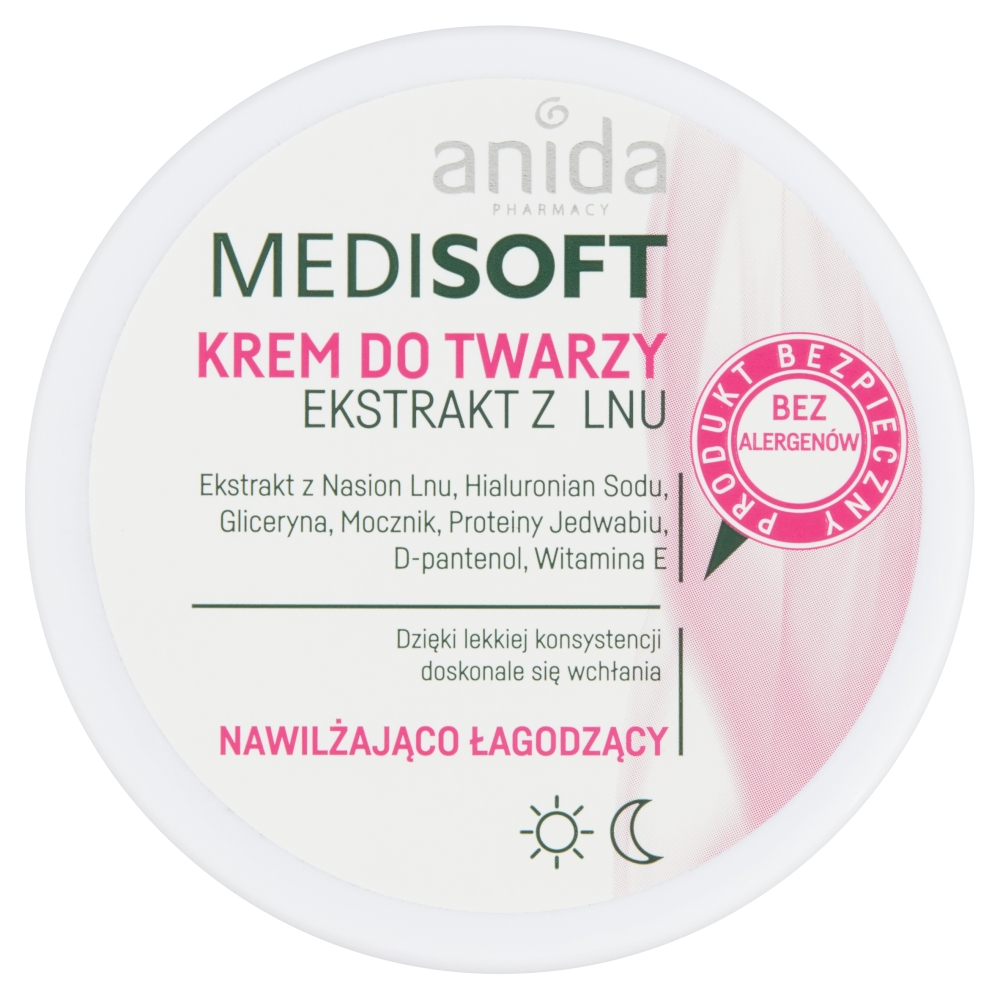 Medisoft Hydratační A Zklidňující Krém Na Obličej S Extraktem Lnu