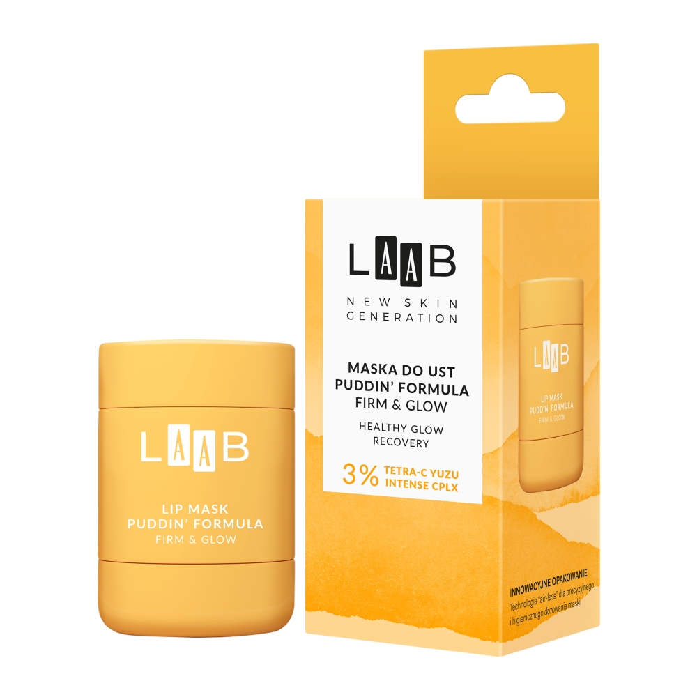 LAAB Tetra-C Yuzu Maska Na Rty S Pudinkovou Formulí Firm &Amp; Glow