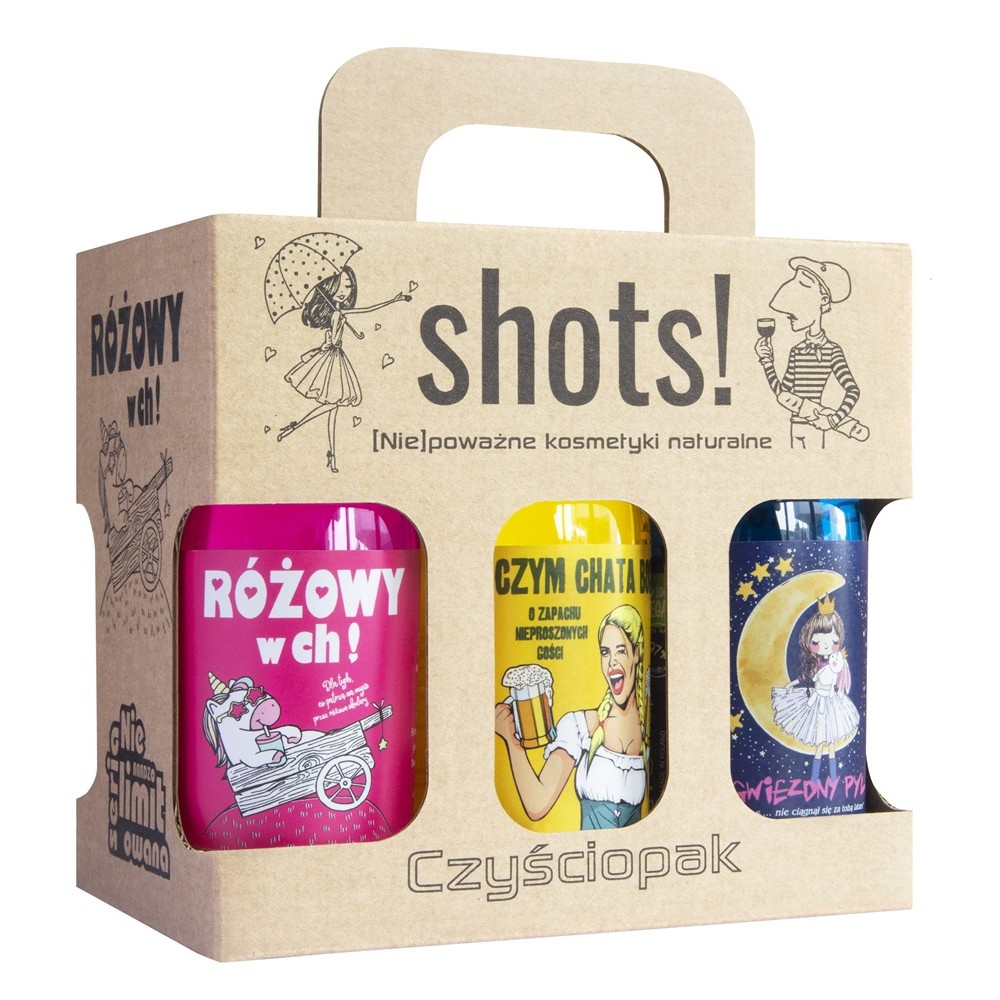 Czyściopak Shots! Sada Sprchových Gelů