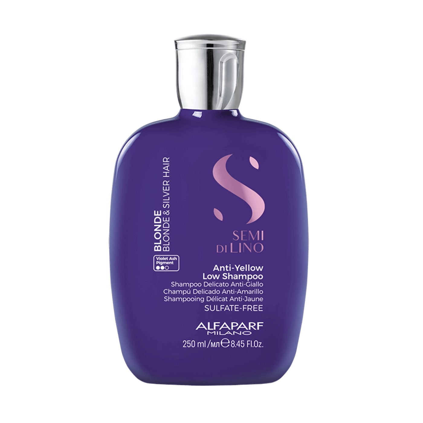 Semi Di Lino Blonde Anti-Yellow Low Shampoo Jemný šAmpon Pro Blond A Odbarvené Vlasy