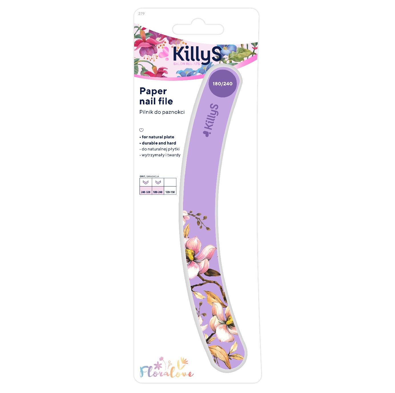 _Floralove Papírový Pilník Na Nehty Banana Purple 180/240