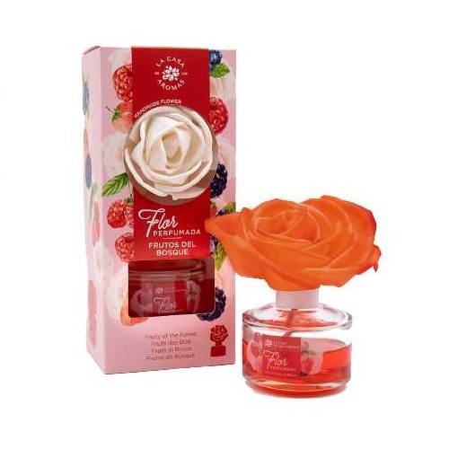 Difuzér Vůně Flor Perfumada Ve Tvaru Květu ČErvené Ovoce