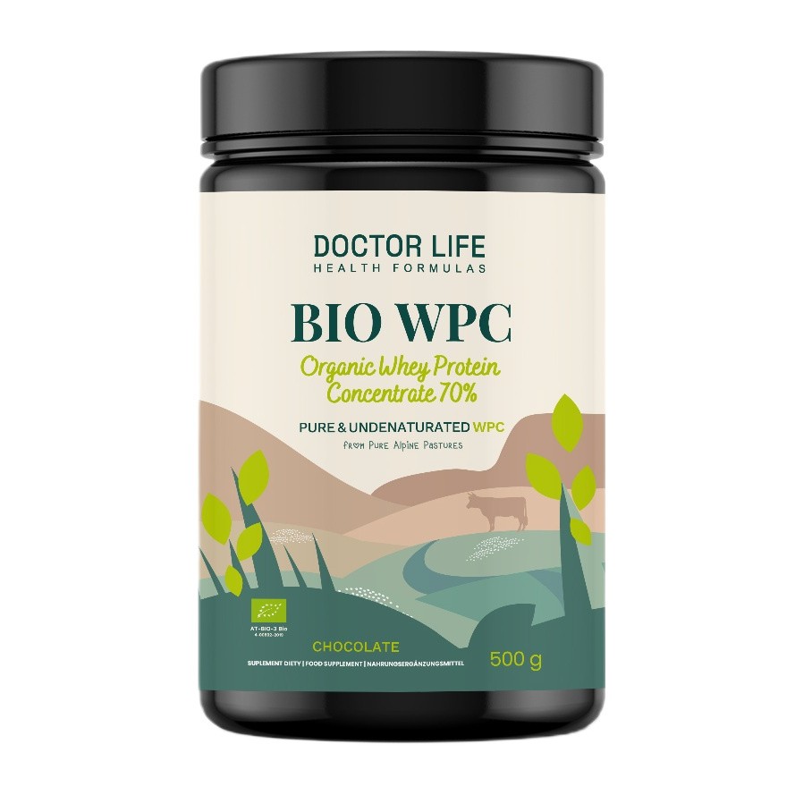 BIO WPC Organický Syrovátkový Proteinový Koncentrát 70% Bílá Dietní čOkoláda 500 g