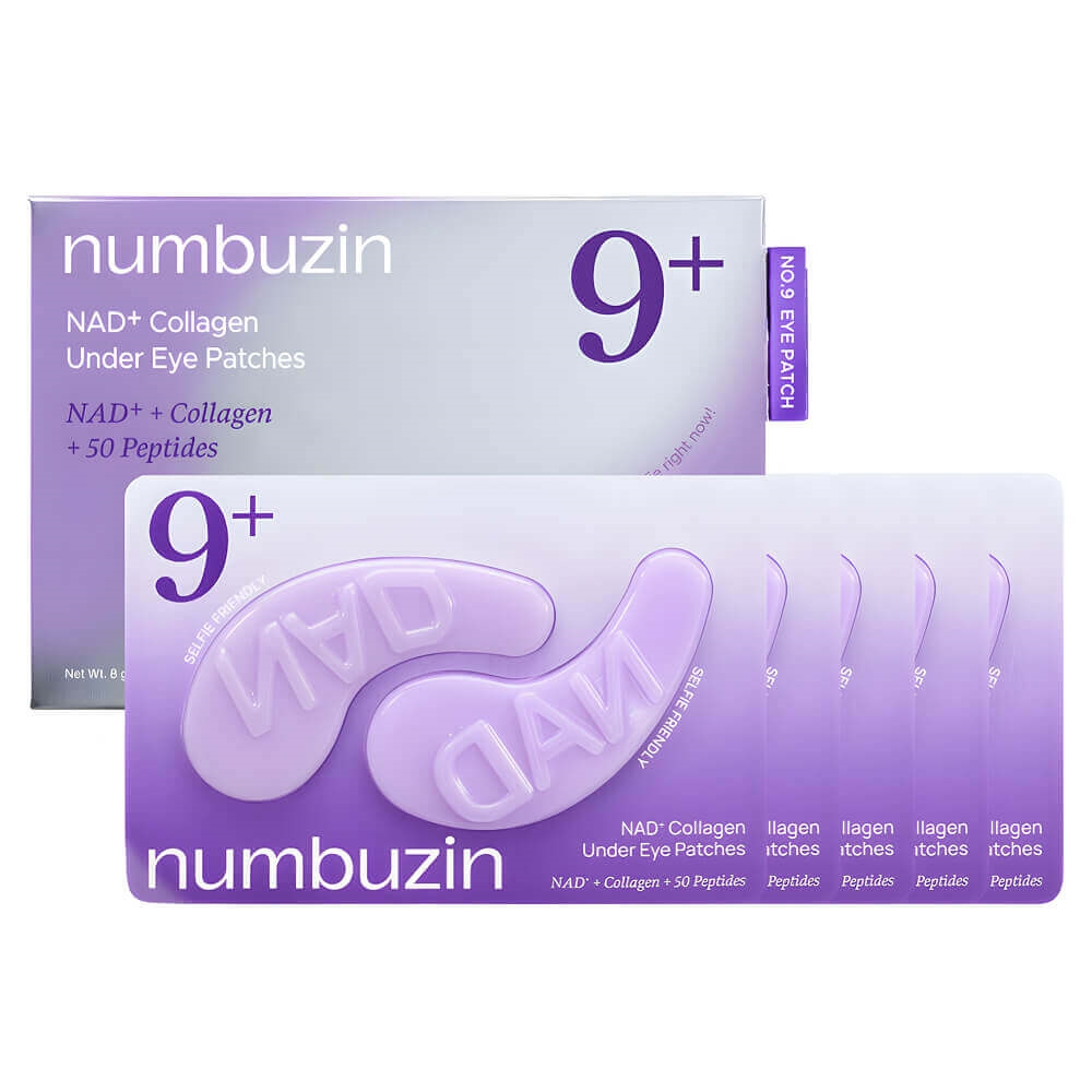 No.9 NAD+ Collagen Under Eye Patches – Liftingové Obklady Pod Oči S Kolagenem, 5 Párů, čIštění Pleti