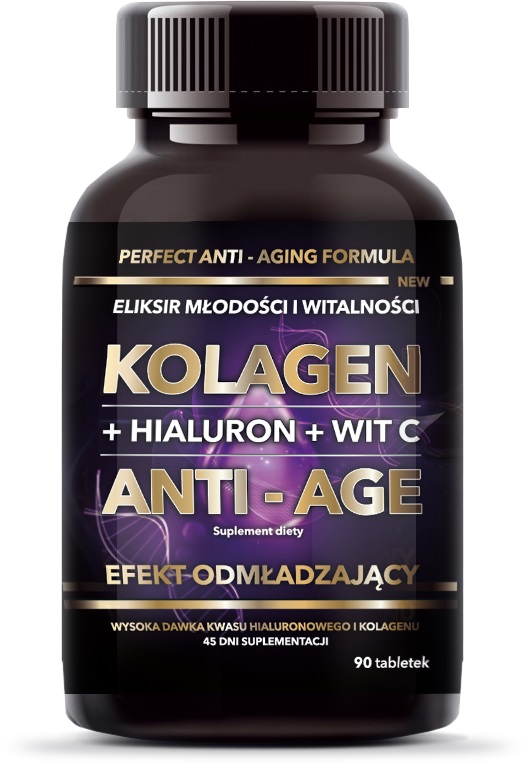 Kolagen + Hyaluron + Vitamin C Anti-Age Doplněk Stravy 90 Tablet