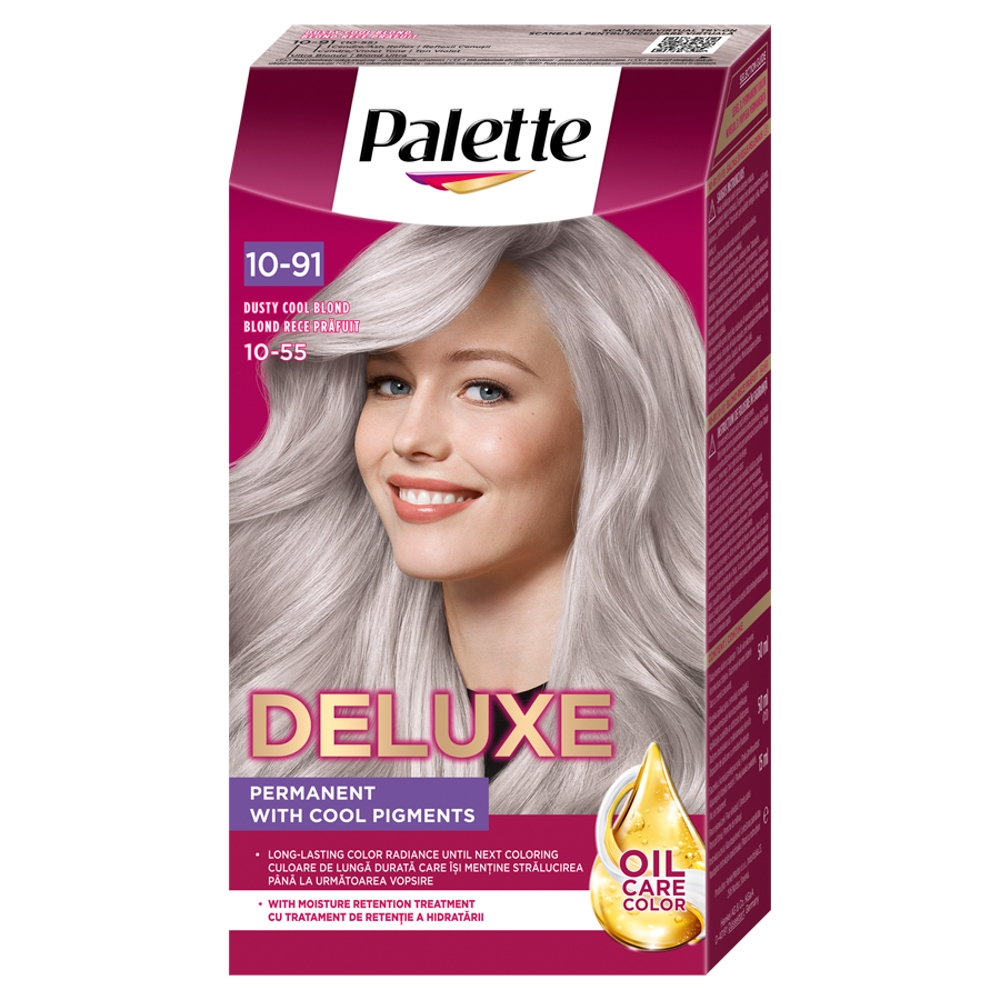 Deluxe Oil-Care Color Luxusní Barva Na Vlasy 10-91 Popelavě Chladná Blond