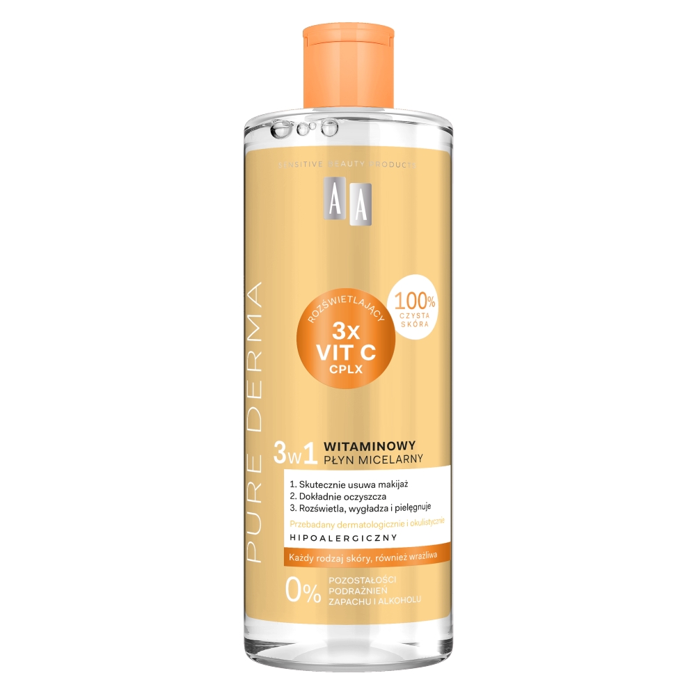 Pure Derma Vitamínová Micelární voda 3v1 500ml